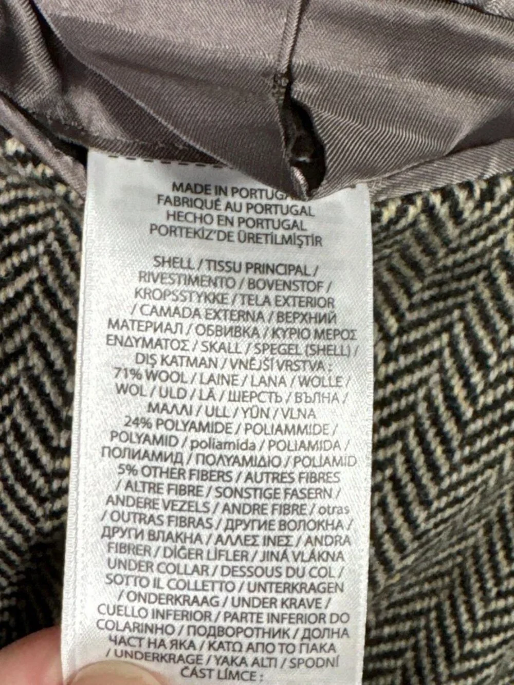 Polo Ralph Lauren Blazer Mens 40R Black Herringbone Wool Soft Sport Coat